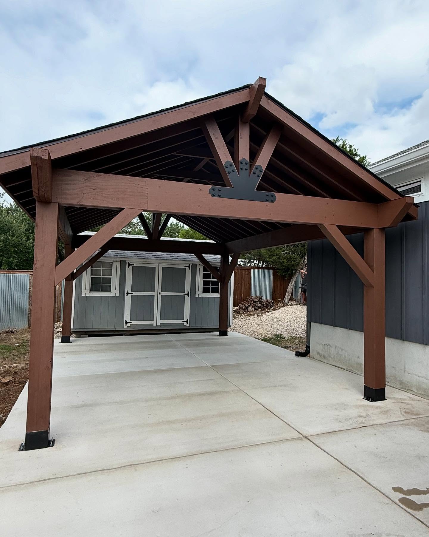 Patio cover and pavilion by Risen Remodeling in New Braunfels TX